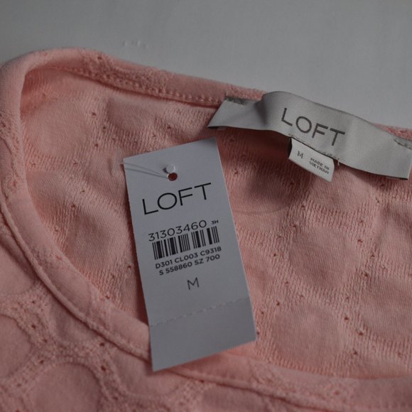 LOFT Peach Puff Sleeve Top - Picture 4 of 5